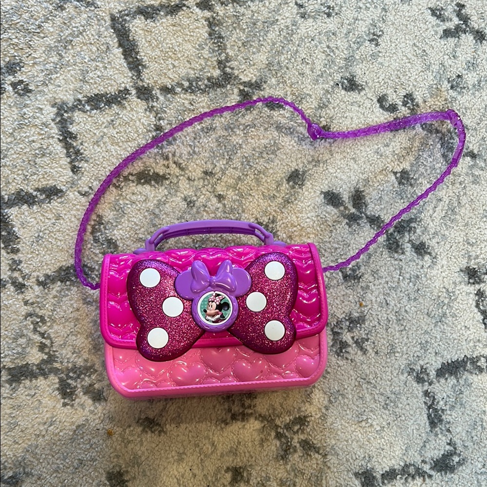 💜 Kids Minnie Mouse Pink and Purple Crossbody Bag